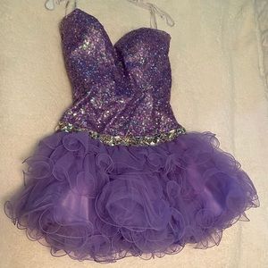 Sherri Hill purple homecoming dress